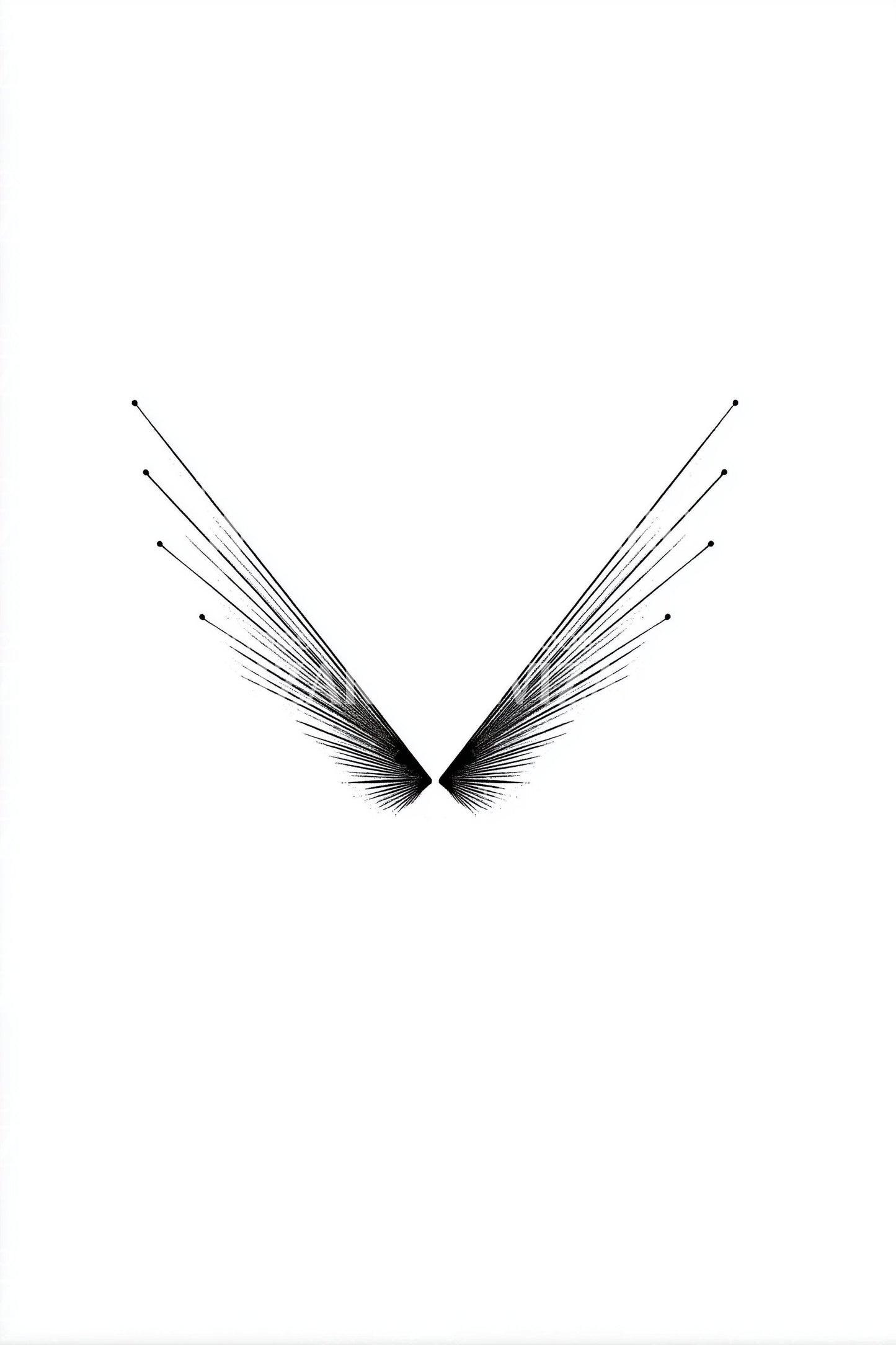 Abstract Feather V Tattoo Design
