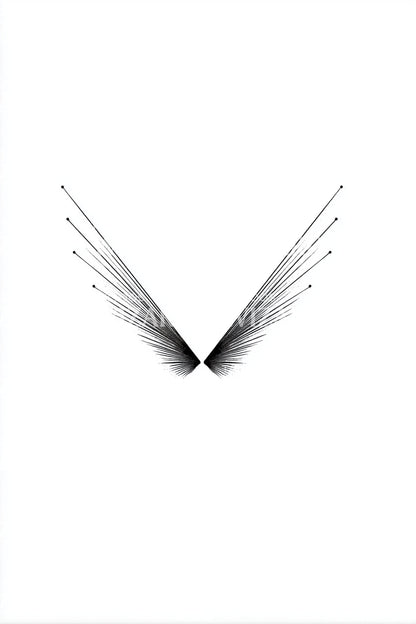 Abstract Feather V Tattoo Design