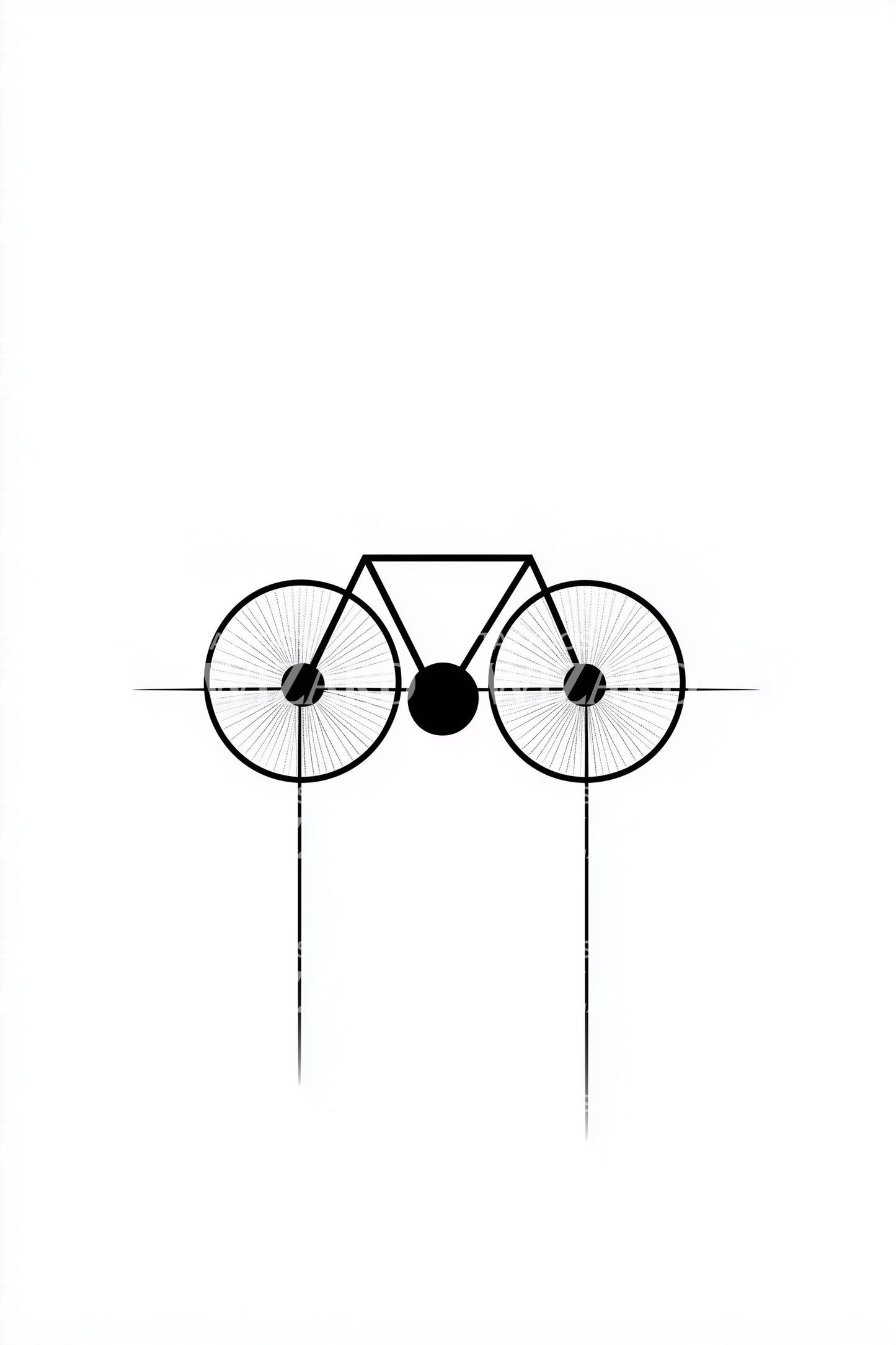 Abstract Geometry Bicycle Tattoo Idea