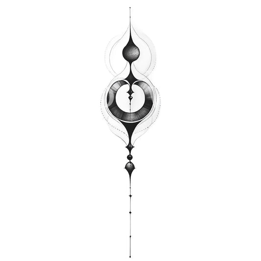 Abstract Glyph of Fertility and Growth Tattoo Design