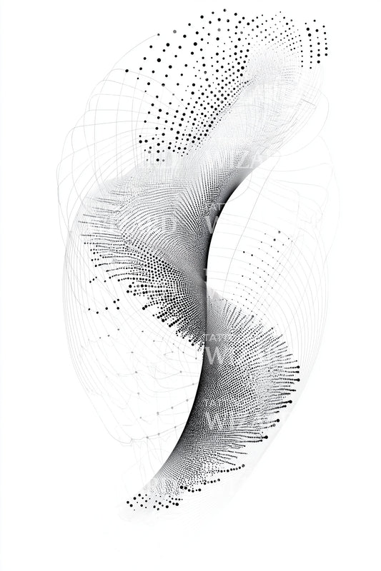 Illustrazione Tatuaggio Flusso di Nastro Astratto