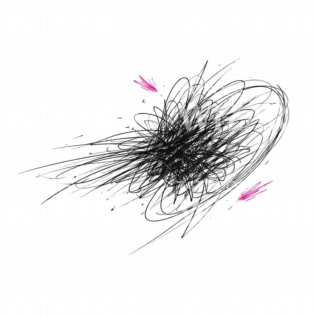 Abstract Scribble Tattoo Design