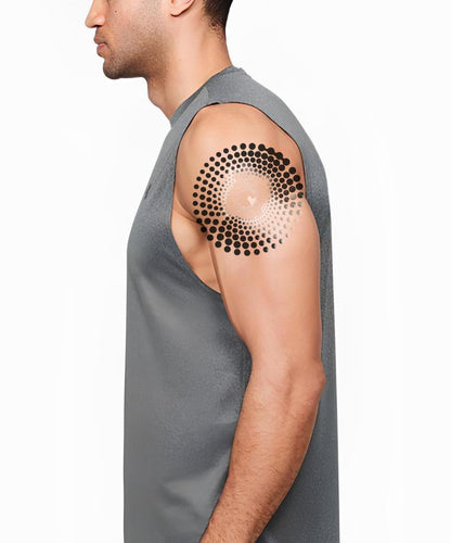 Desenho de Tatuagem Abstrata Espiral de Pontos