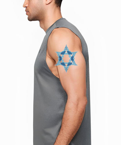 Abstract Blue Star Tattoo Illustration