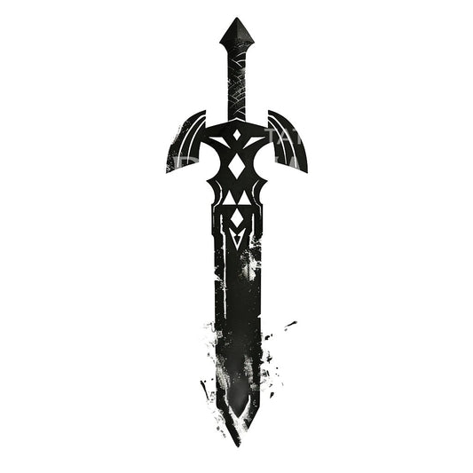 Abstract Sword Zelda Inspired Tattoo Design