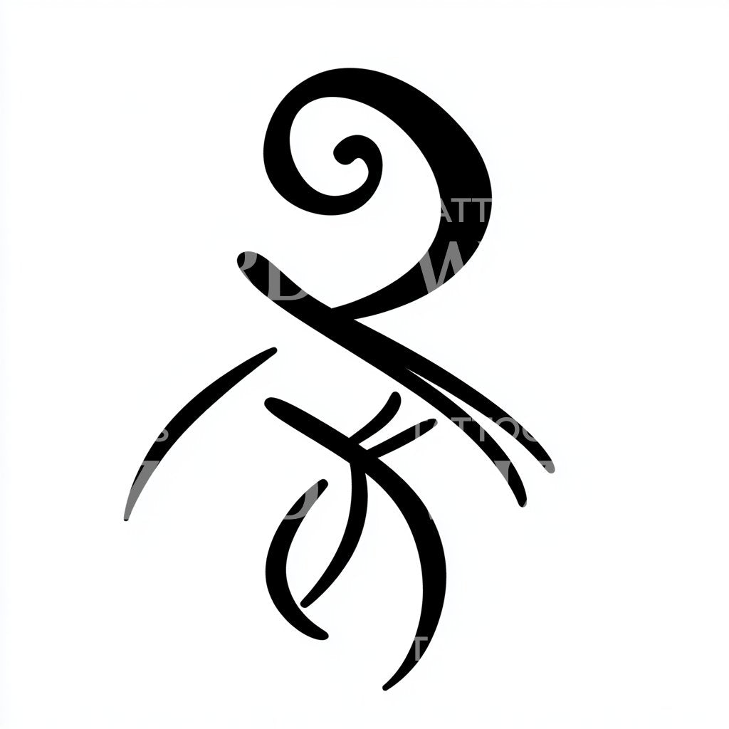 Abstract Symbol of Overcoming Tattoo Design