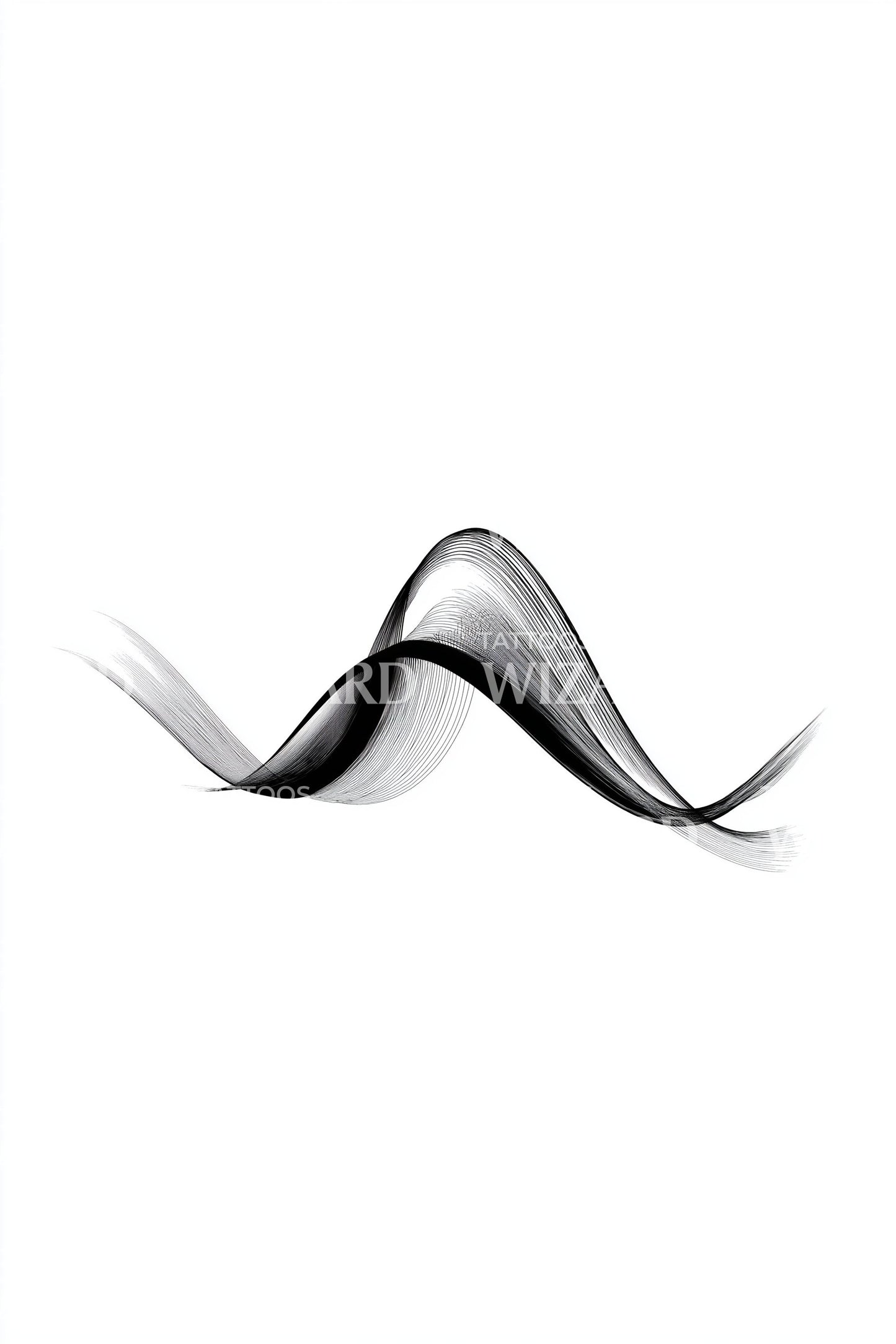 Design de tatouage vague abstraite