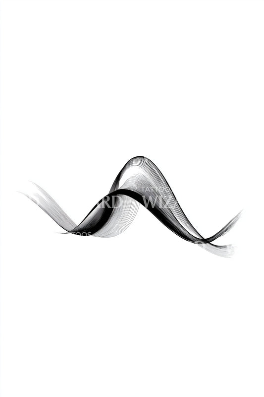 Design de tatouage vague abstraite