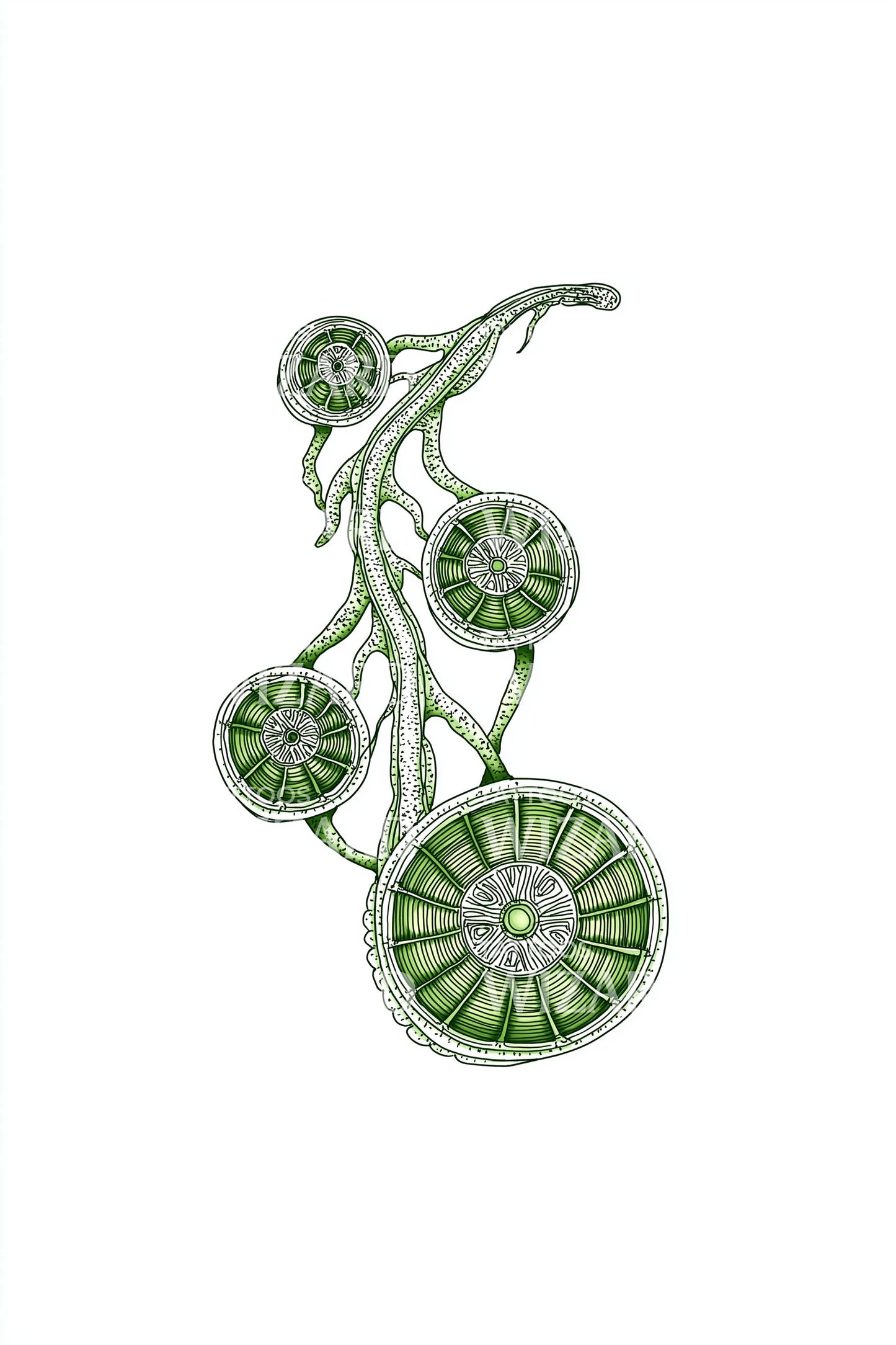 Algae Chain Tattoo Design