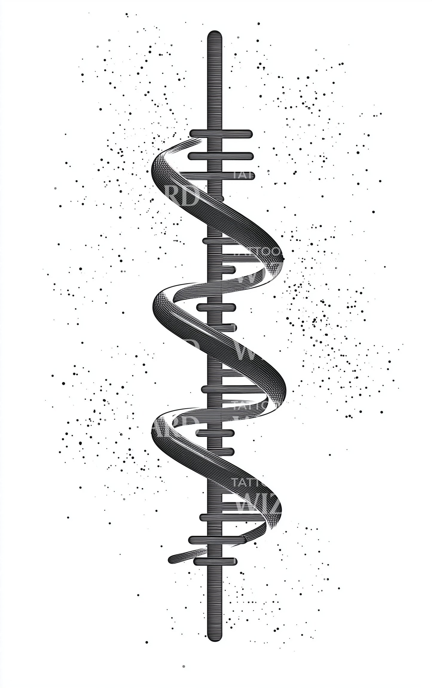 Alien DNA Molecule Tattoo Idea