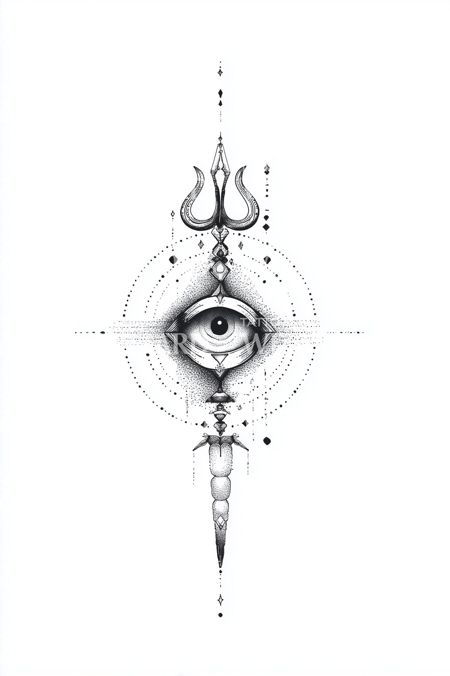 All Seeing Dagger Tattoo Design