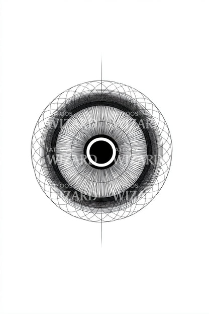 All Seeing Eye Mandala Tattoo Design