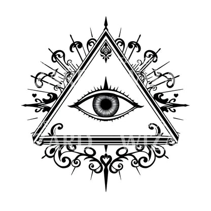 All Seeing Eye Tattoo Design