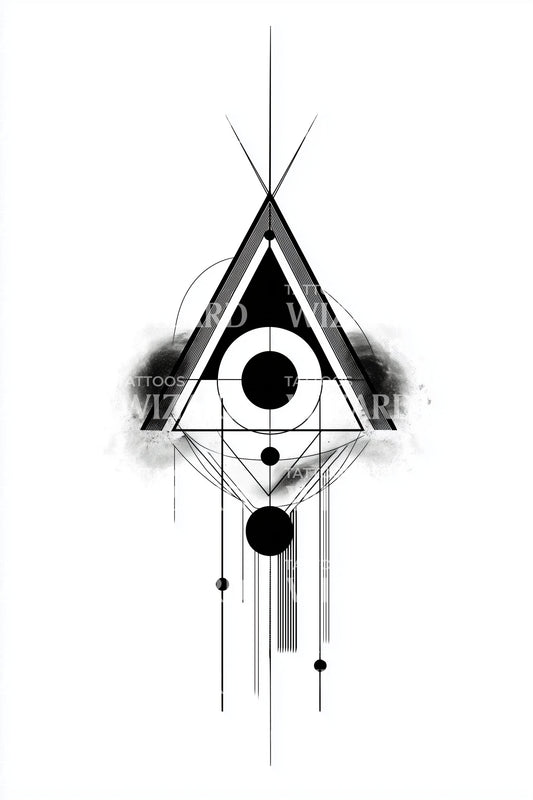 All Seeing Eye Triangle Tattoo Illustration