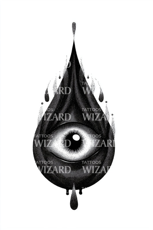All Seeing Tear Tattoo Illustration