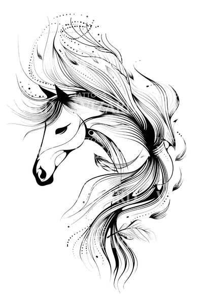 Amazing Majestic Horse Tattoo Idea