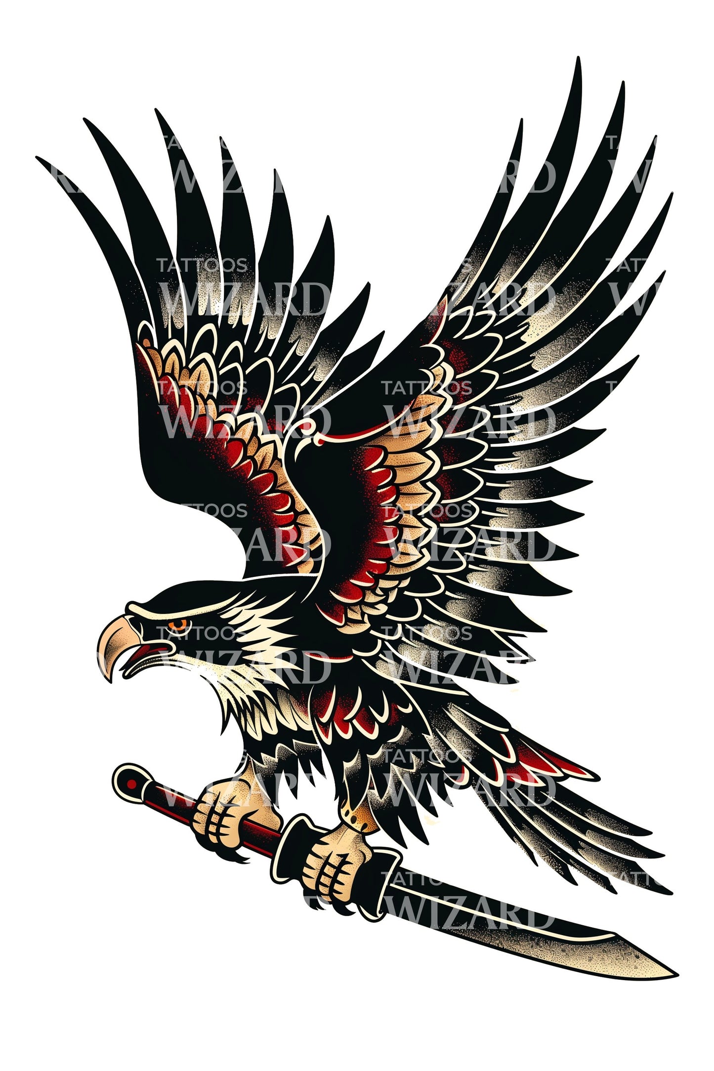 Badass Eagle USA Tattoo Idea