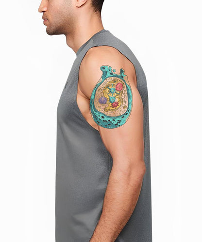 Amoeba Cell Anatomy Tattoo Illustration