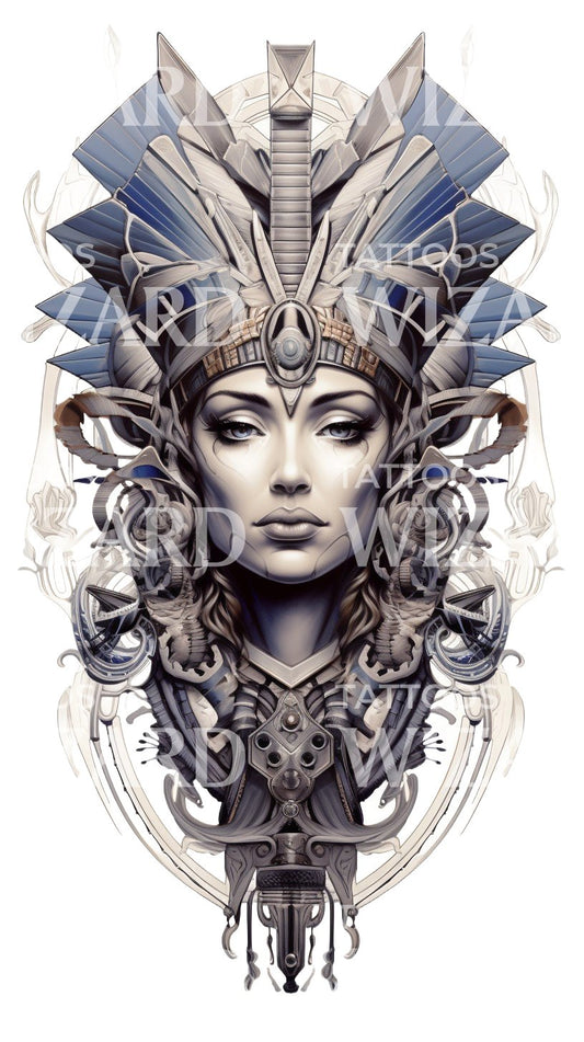 Egyptian Goddess Spiritual Tattoo Design