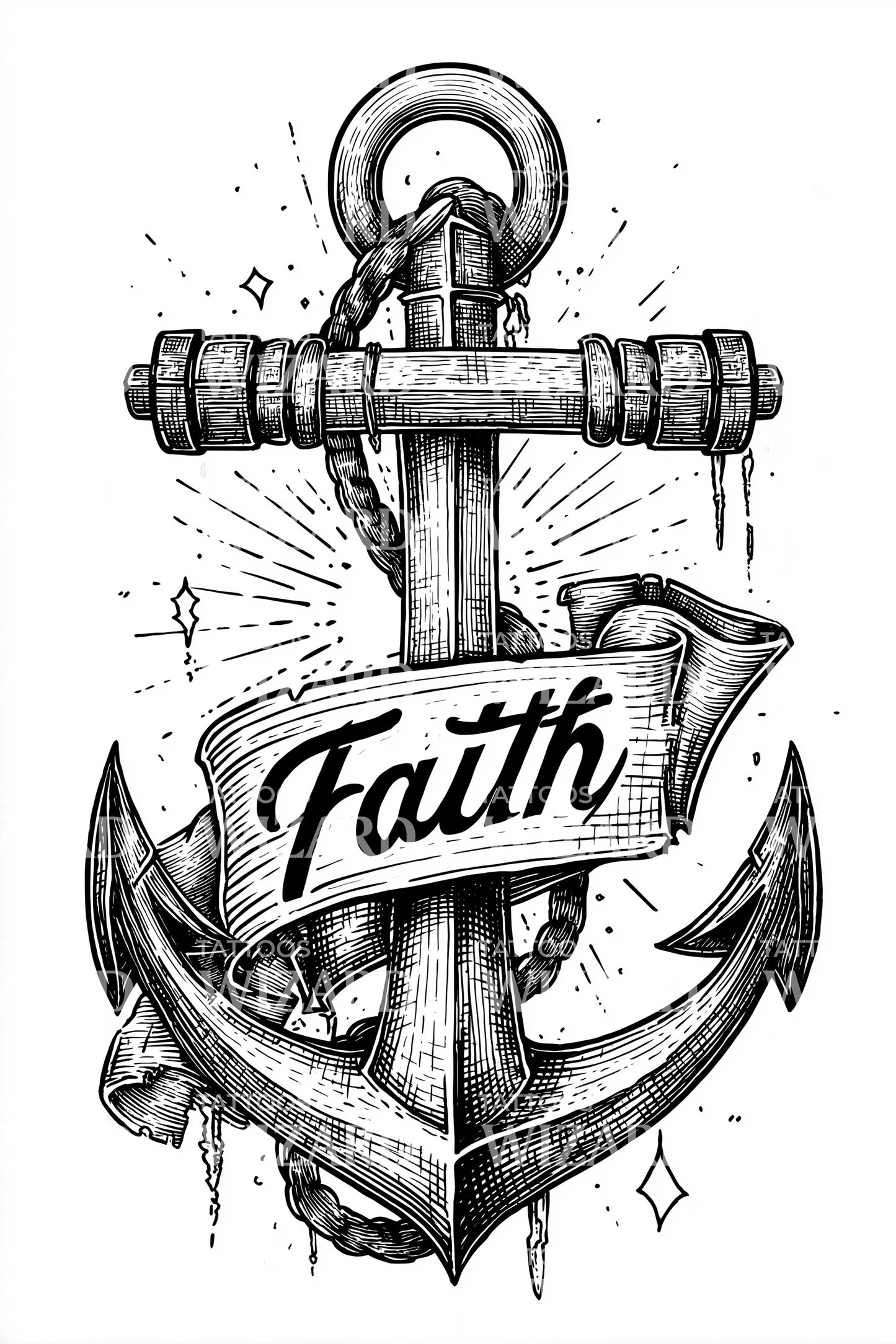 Anchor of Faith Tattoo Design