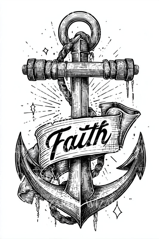 Anchor of Faith Tattoo Design