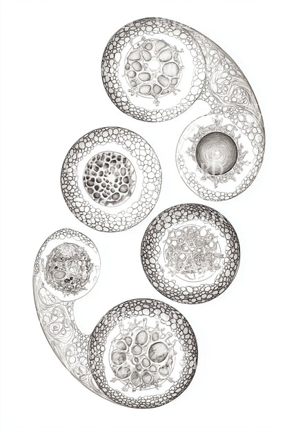 Ancient Fossil Spirals Tattoo Design