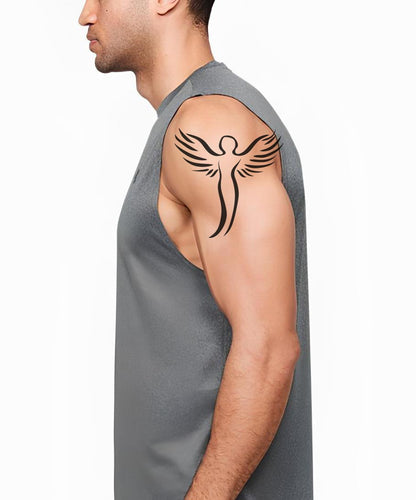 Minimalistický nápad na tetování anděla