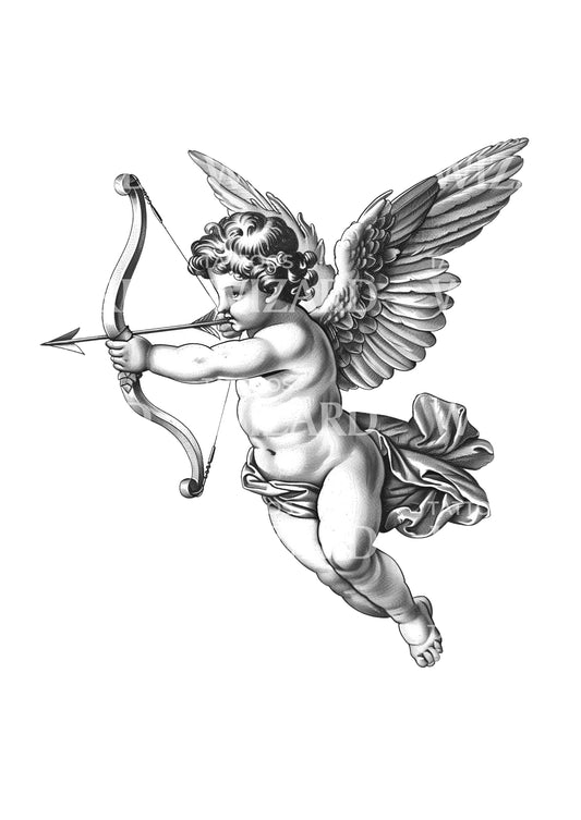 Angel of Love Tattoo Design
