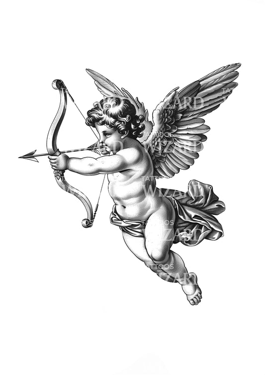 Angel of Love Tattoo Design