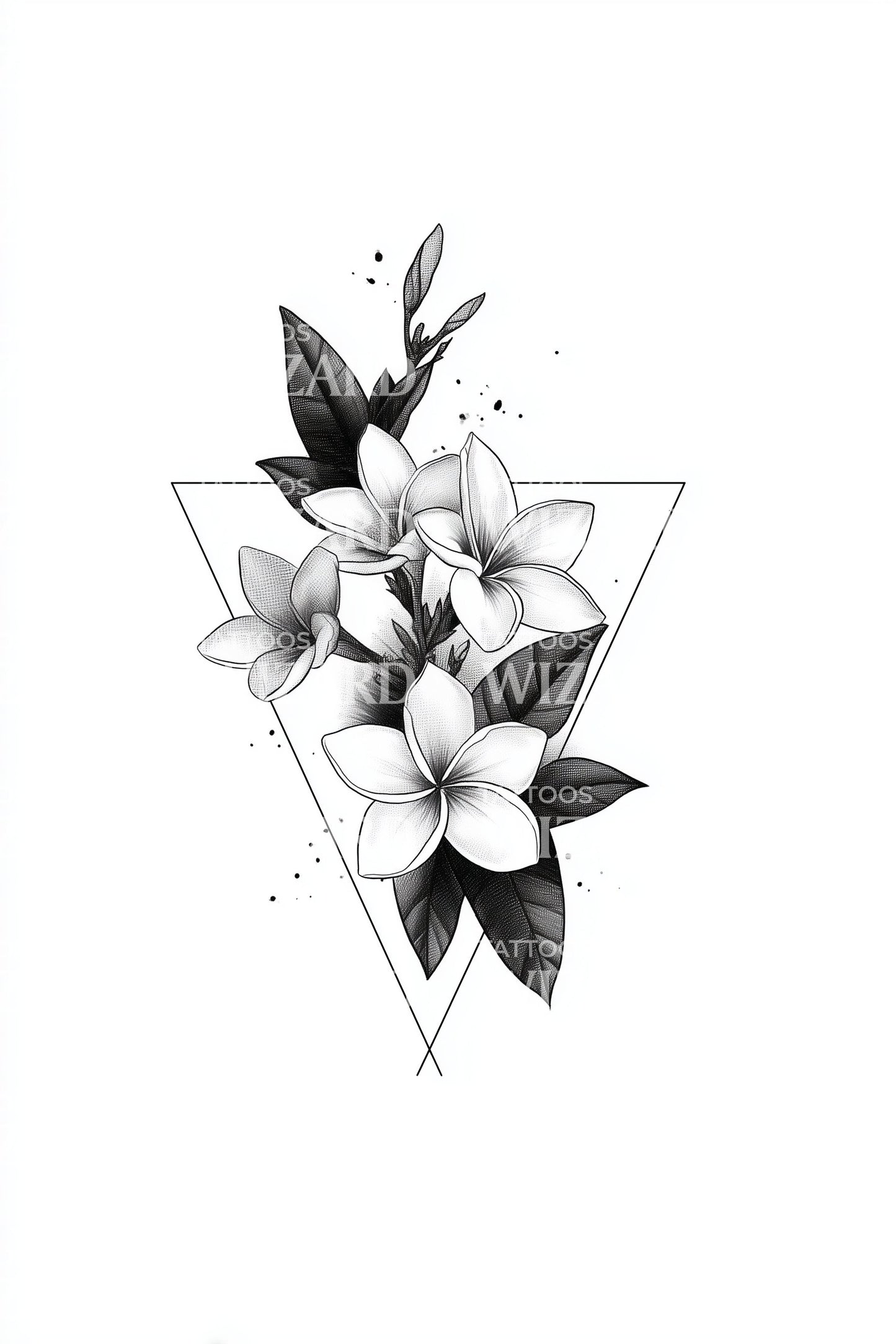 Angled Jasmine Bouquet Tattoo Idea
