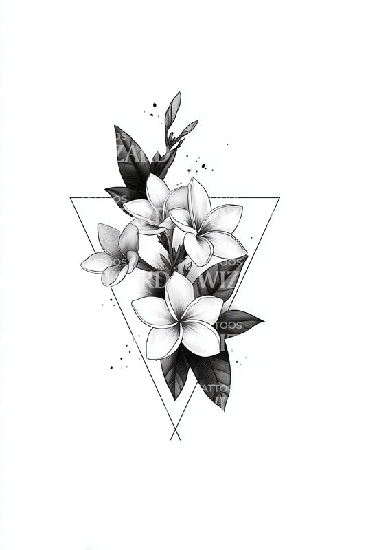Angled Jasmine Bouquet Tattoo Idea