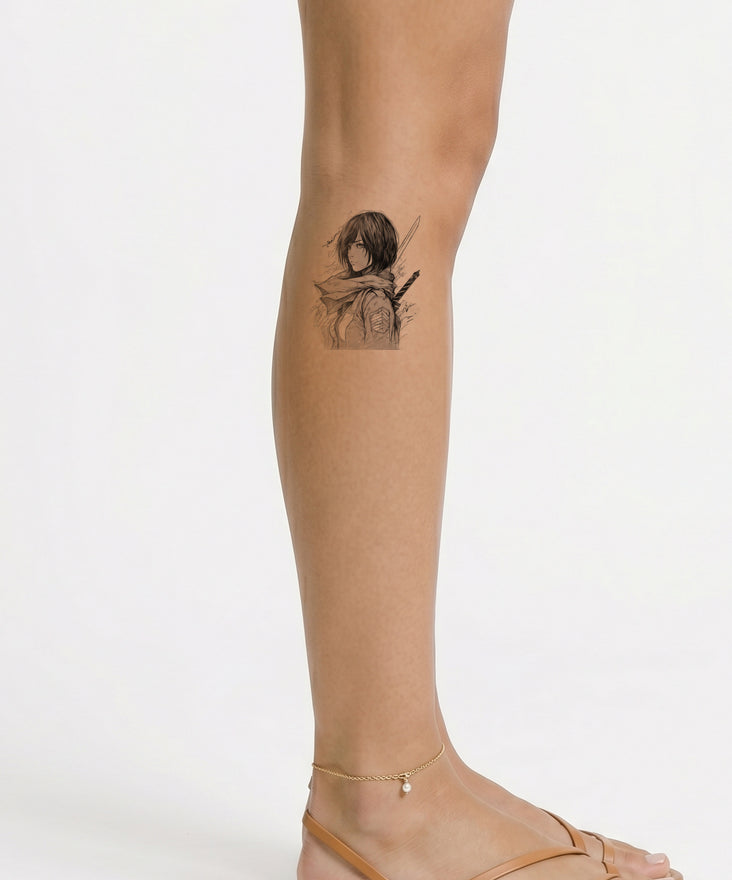 Mikasa Ackermann AOT Inspired Tattoo Design