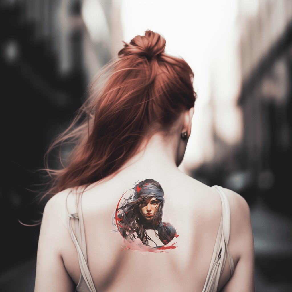 Elektra Inspired Tattoo Design Woman Tattoo Design