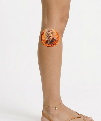 The Human Torch Inspirerad Marvel Tatuering Design