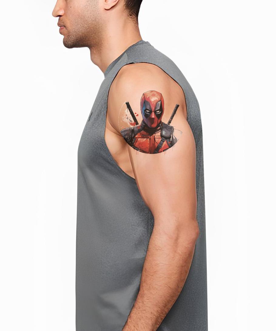 Deadpool Marvel inspiriertes Tattoo-Design