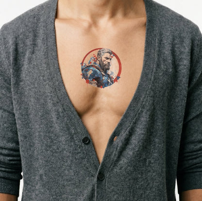 Marvel Inspired Captain America Tattoo Design