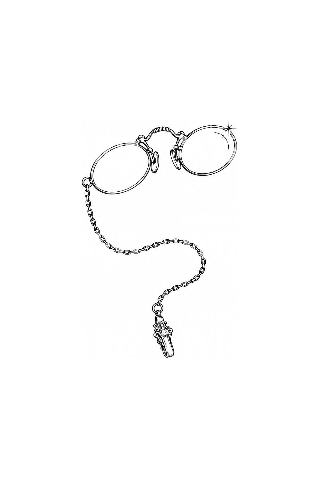 Tattoo-Idee Antique Pince Nez Spectacles