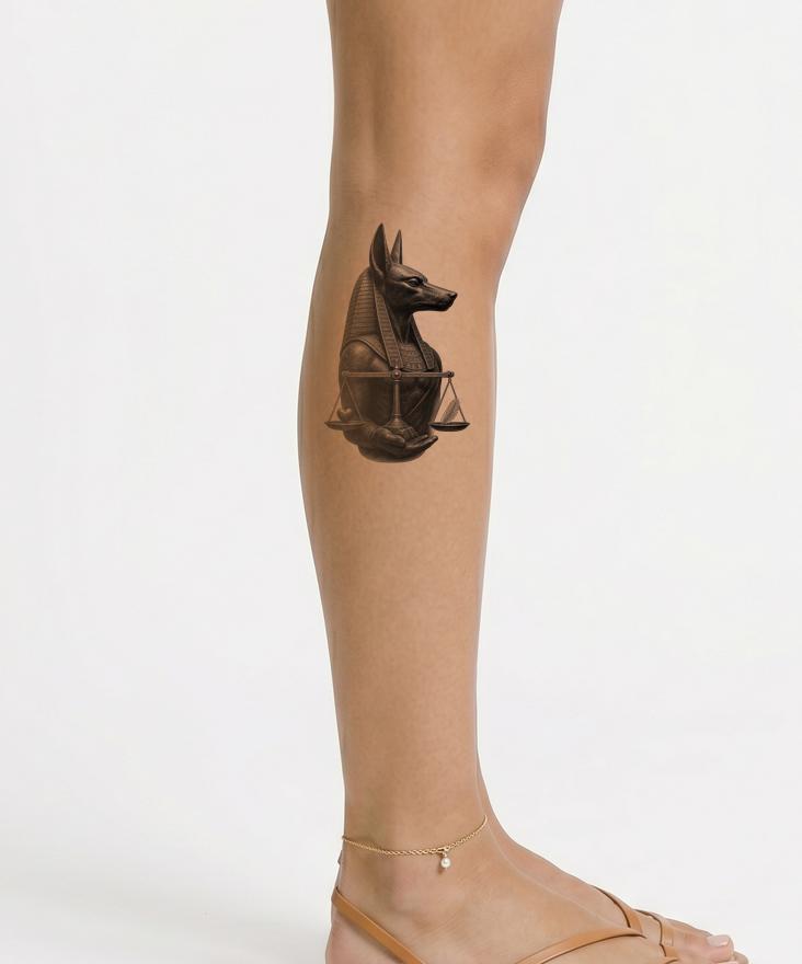 Anubis Weighing the Heart Tattoo Design