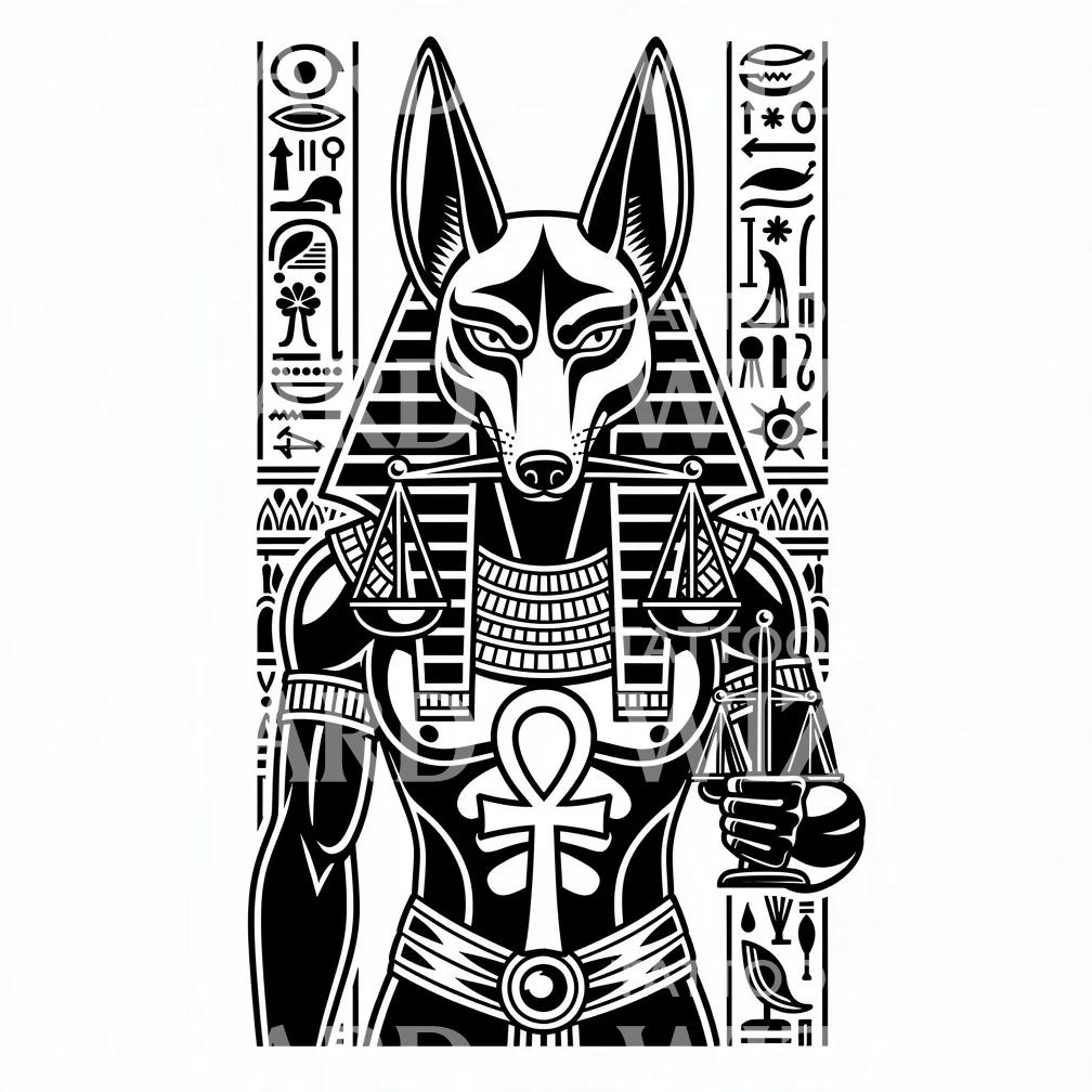 Anubis Scales Tattoo Design