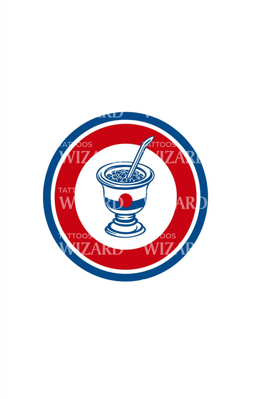 Apothecary Morter Emblem Tatoveringsdesign