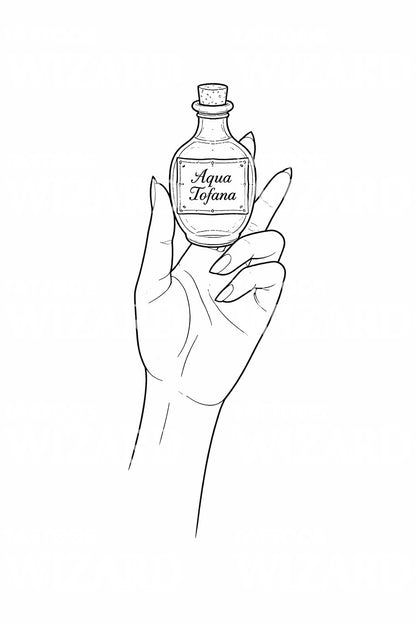 Aqua Tofana Bottle Tattoo Idea