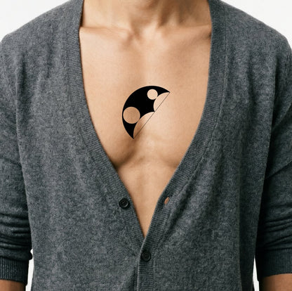 Arbelos Crescent Geometry Tattoo Design