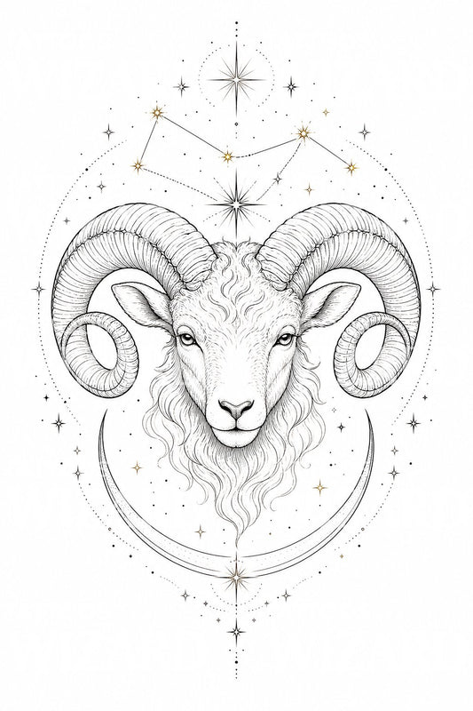 Aries Constellation Fine Line Tattoo Design