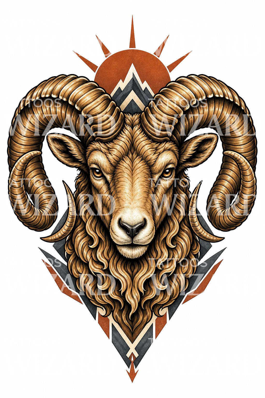 Aries Ram Tattoo Design