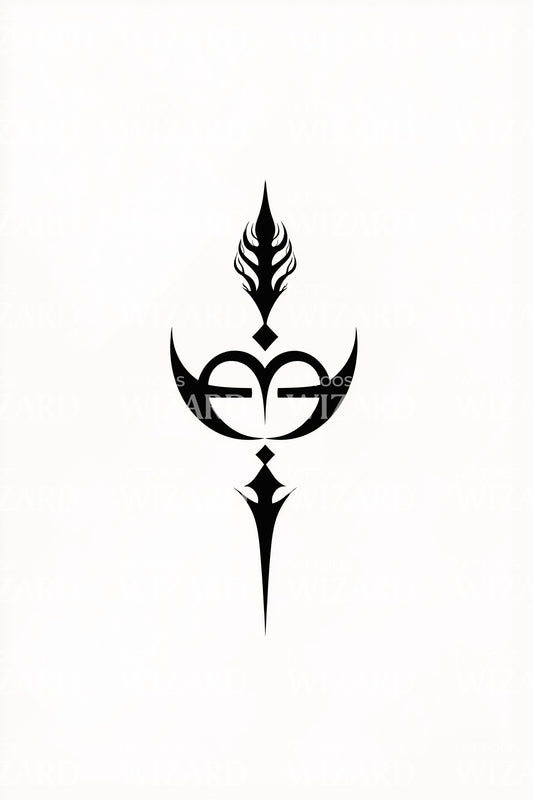 Arrow Spear Glyph Tattoo Design