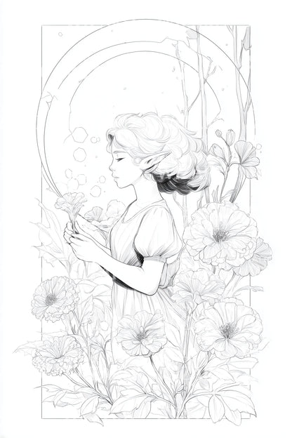 新艺术风格缪斯纹身插图