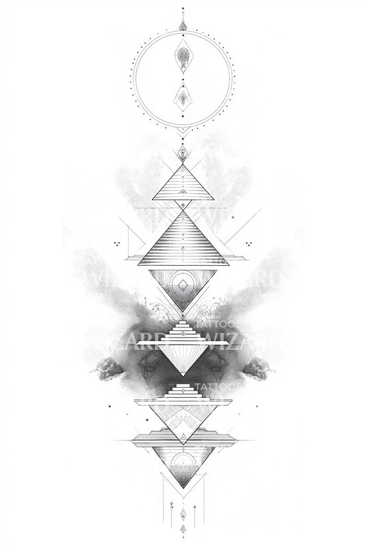Ascendant Triad Spectrum Tattoo Design