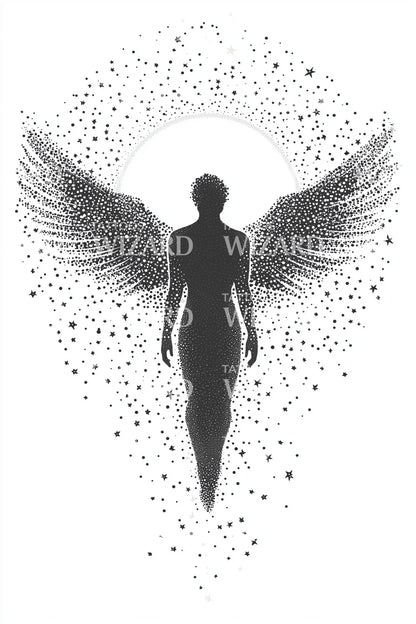 Ascending Halo Angel Tattoo Idea