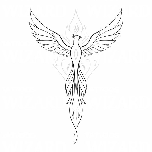 Ascending Phoenix Tattoo Design