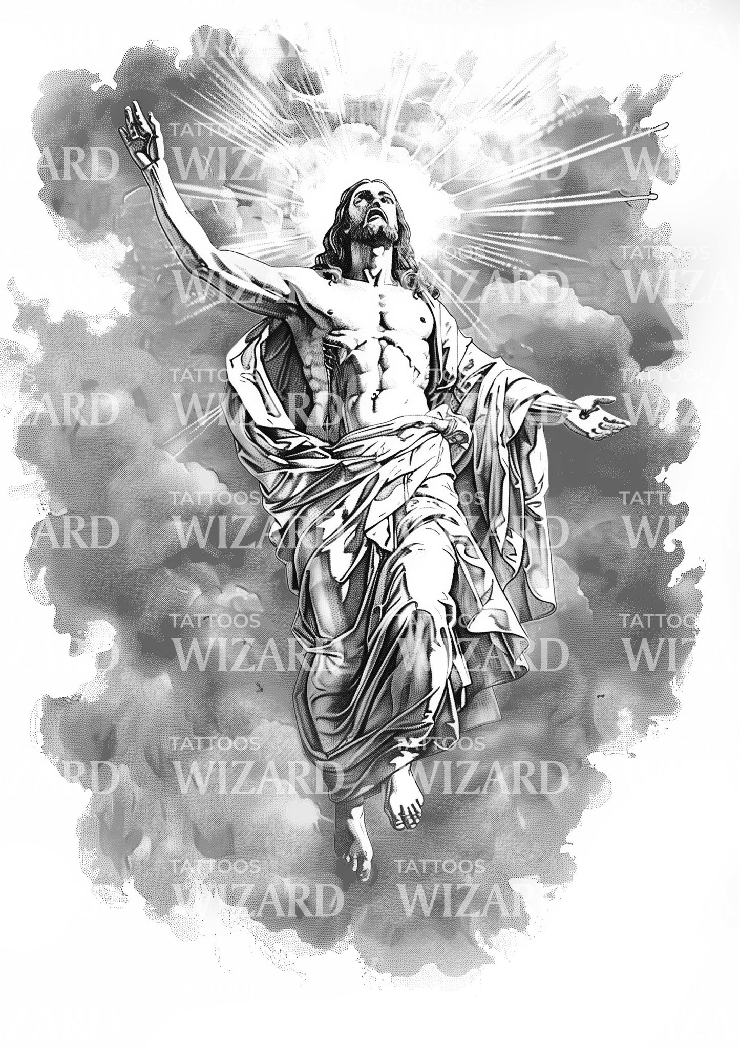 Ascension of Jesus Tattoo Design